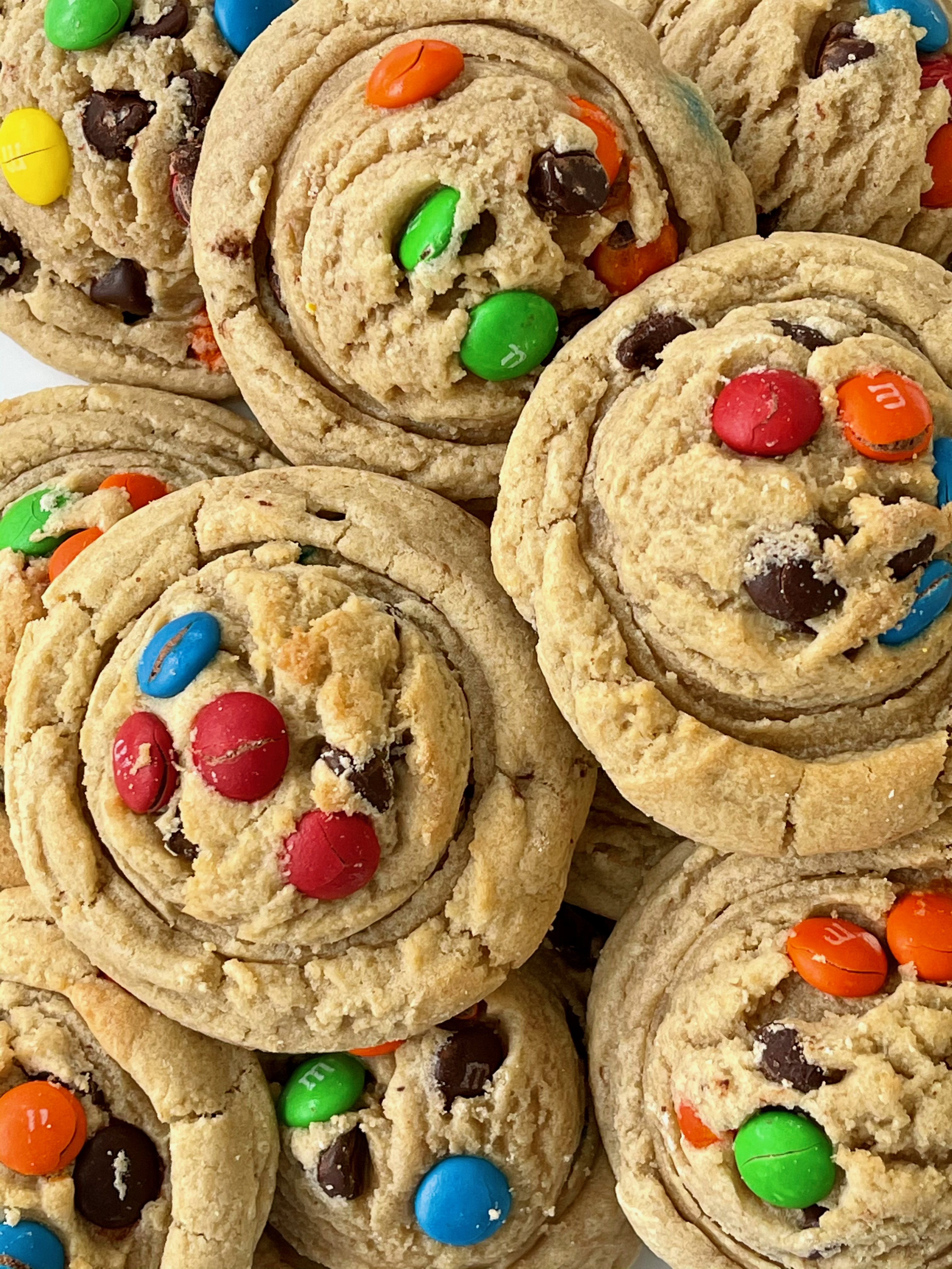A Dozen Chocolate Chip Mega Cookies Made with M&M's